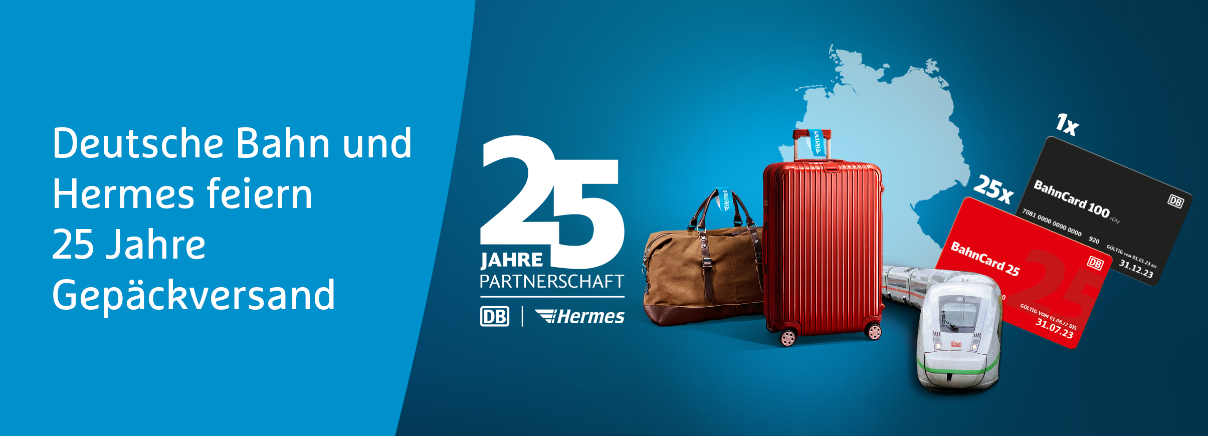 Deutsche Bahn und Hermes feiern 25 Jahre Gepäckversand